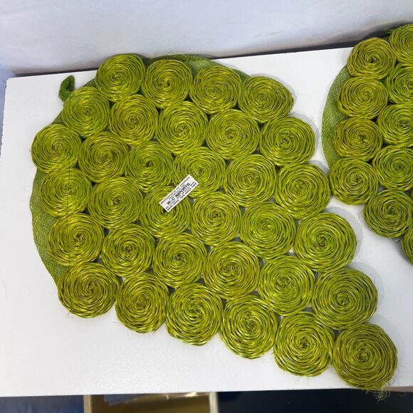 VTG Abaca Fiber Woven Trivets & Coasters SET of 6 Fruit Home Decor Accents - Picture 8 of 10